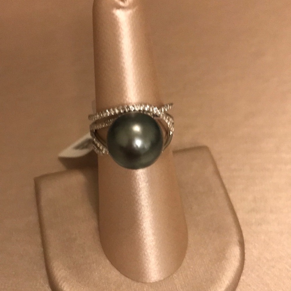 Genuine 11mm Tahitian Pearl Ring